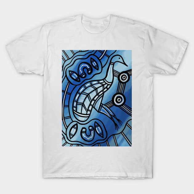 Aboriginal Art - Emu 4 T-Shirt by hogartharts